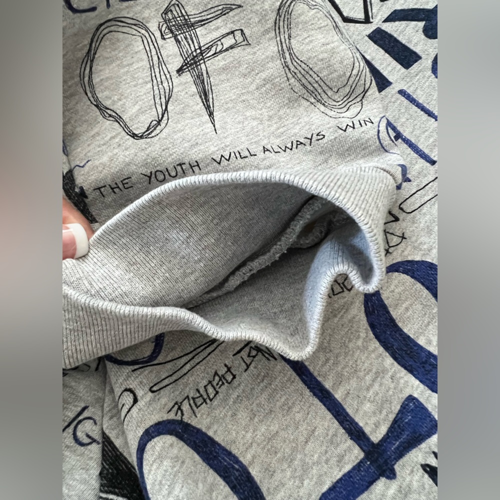 Moschino pants cotton fleece Punk Print grey joggers - Picture 8 of 11